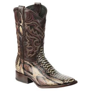 El General Men’s Python Imitation Rodeo Boots - Brown