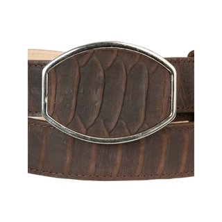 Men’s Western Belt El General Imitation Python - Brown 