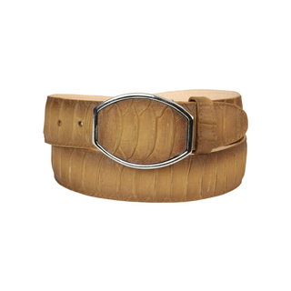 Men’s Western Belt El General Imitation Python - Honey 