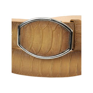 Men’s Western Belt El General Imitation Python - Honey 