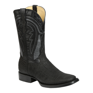 Men’s El General Western Boots - Imitation Bull Neck Black