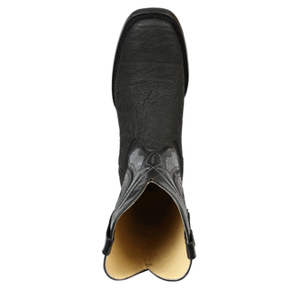 Men’s El General Western Boots - Imitation Bull Neck Black