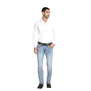 Centenario Men’s Bootcut Jeans - Light Blue Stonewash 
