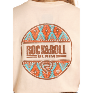 Rock & Roll Denim Graphic T-Shirt - Natural