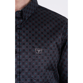 Platini Men’s Casual Western Print Shirt