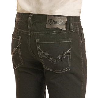 Rock & Roll Denim Black Slim Straight Jeans