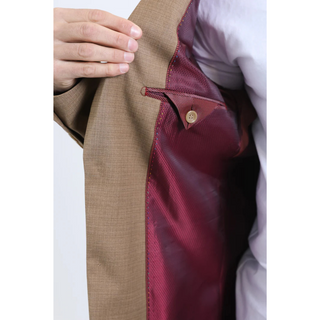 Platini Men's Modern Fit Blazer - Brown