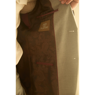 Platini Men's Western Sport Suit with Elbow Patches  - Grey