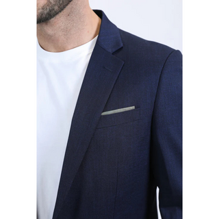 Platini Men's Modern Fit Blazer - Navy