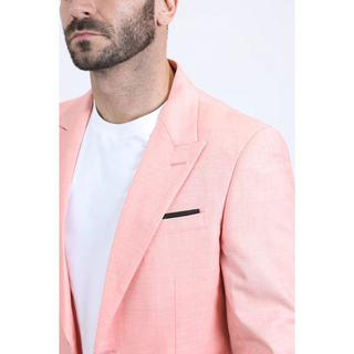 Platini Men's Modern Fit Blazer - Peach