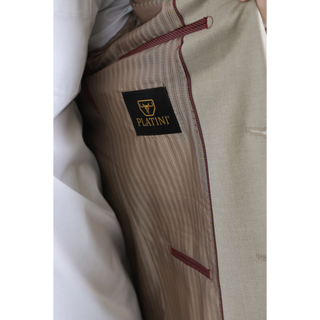 Platini Men's Double Button Western Khaki Blazer