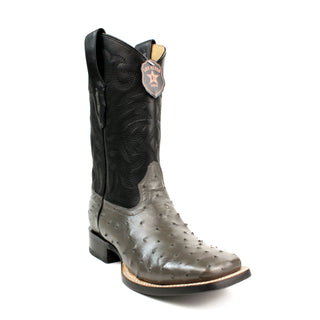 Los Altos Men’s Full Quill Ostrich Wide Square Toe Boots right view