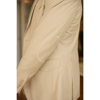 Platini Men's Western Sport Suit with Elbow Patches  - Beige