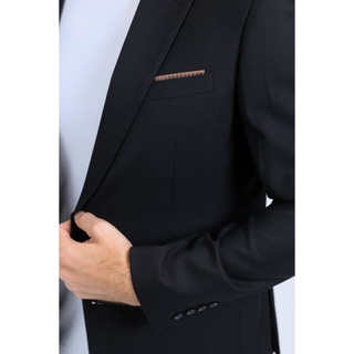 Mens Modern Fit Stretch Date Night Black Blazer