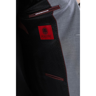 Mens Modern Fit Stretch Date Night Silver Blazer