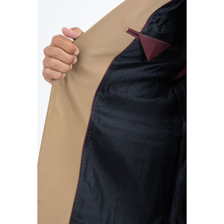 Mens Modern Fit Stretch Date Night Dark Khaki Blazer