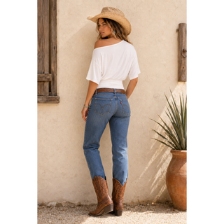 Off-shoulder Ruched Waist Knit Top - Ivory