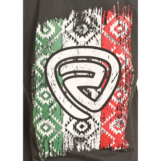 Rock & Roll Denim Logo Graphic T-Shirt - Black/ Green/ White/ Red