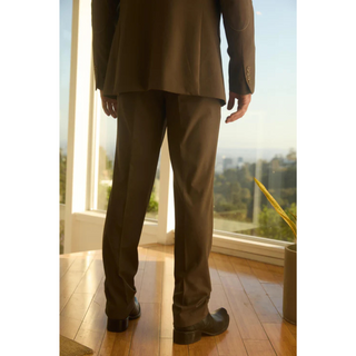 Platini Men's Western Sport Suit with Elbow Patches  - Brown