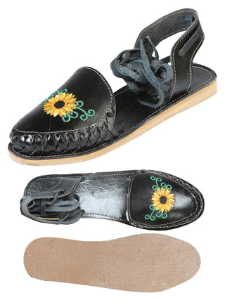 Mexican Artisanal Sandals Leather Black
