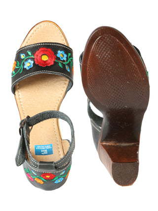 Mexican Artisanal Sandals Leather Black