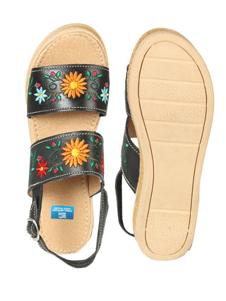 Mexica Artisanal Sandals Leather Black