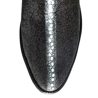 Los Altos Stingray Rowstone Roper Toe Cowboy Boot - Black