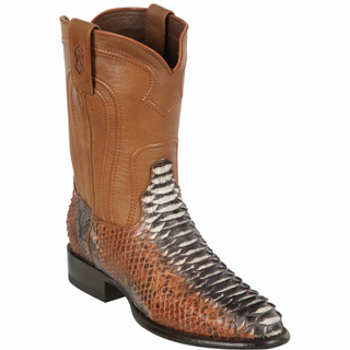 Los Altos Roper Python Cowboy Boot - Rustic Cognac