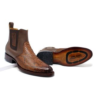 Los Altos Roper Python Nubuck Botin - Faded Porto Brown
