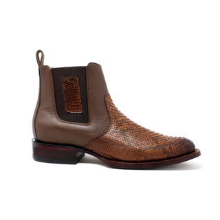 Los Altos Roper Python Nubuck Botin - Faded Porto Brown