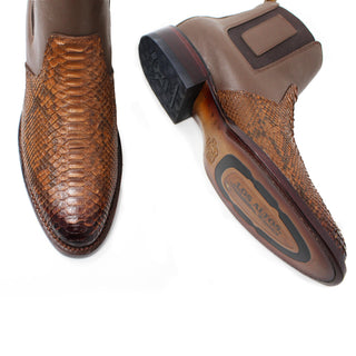 Los Altos Roper Python Nubuck Botin - Faded Porto Brown