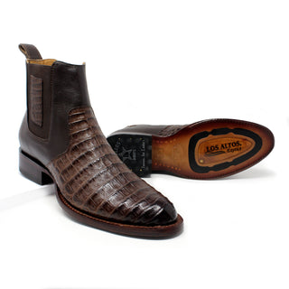 Los Altos Roper Caiman Belly Botin - Faded Brown