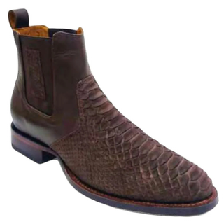 Los Altos Roper Python Nubuck Botin - Brown