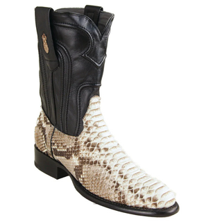 Los Altos Roper Python Cowboy Boot - Natural Nubuck