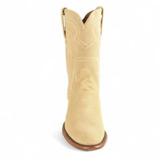 Los Altos Belmont Suede Roper Cowboy Boot - Oryx