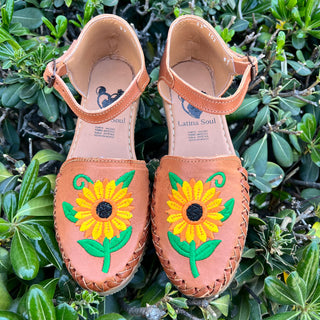 "Marisol" Women's Embroidered Sunflower Huarache