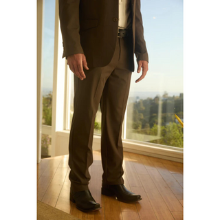 Platini Men's Western Sport Suit with Elbow Patches  - Brown