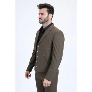 Platini Men's Western Sport Suit - Brown