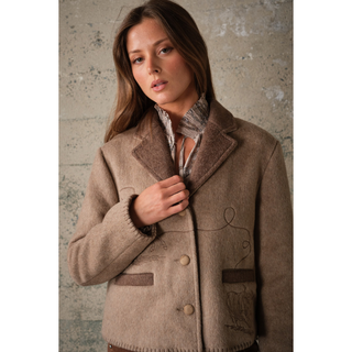 Western Two-Tone Embroidered Jacket