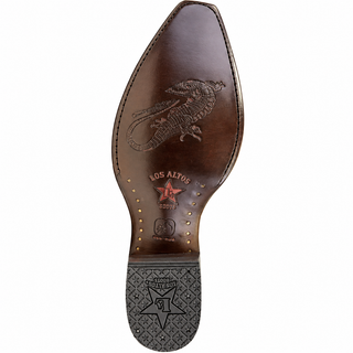 Los Altos Sanded Snip Toe Lizard Boots