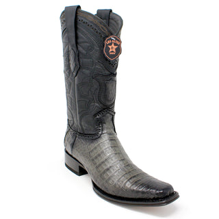 Los Altos Caiman Belly European Toe Cowboy Boot - Faded Gray