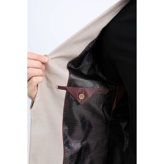 Mens Modern Fit Stretch Date Night Khaki Blazer