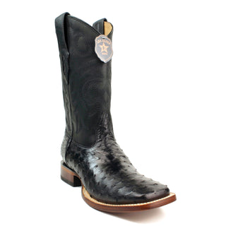 Los Altos Men’s Full Quill Ostrich Wide Square Toe Boots right view 