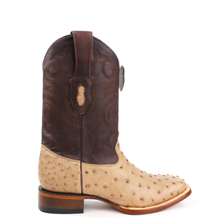  Los Altos Men’s Full Quill Ostrich Wide Square Toe Boots right angle