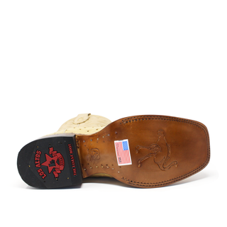 Los Altos Oryx Ostrich Wide Square Toe Cowboy Boot