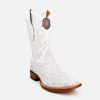Los Altos Men’s Full Quill Ostrich Wide Square Toe Boots right view 