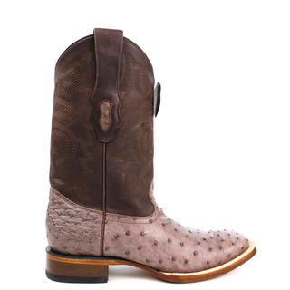  Los Altos Men’s Full Quill Ostrich Wide Square Toe Boots right angle