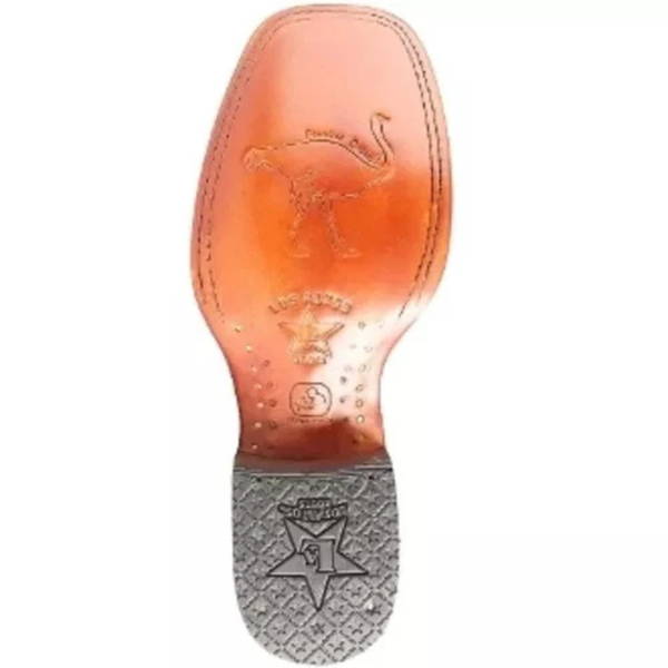 Los Altos Ostrich Leg Wide Square Toe Cowboy Boot - Gray