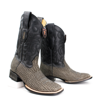 Los Altos Shark Wide Square Toe Boots - Rustic Gray staggered view 