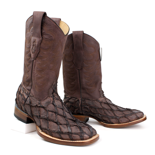 Los Altos Tabacco Pirarrucu boots staggered view 